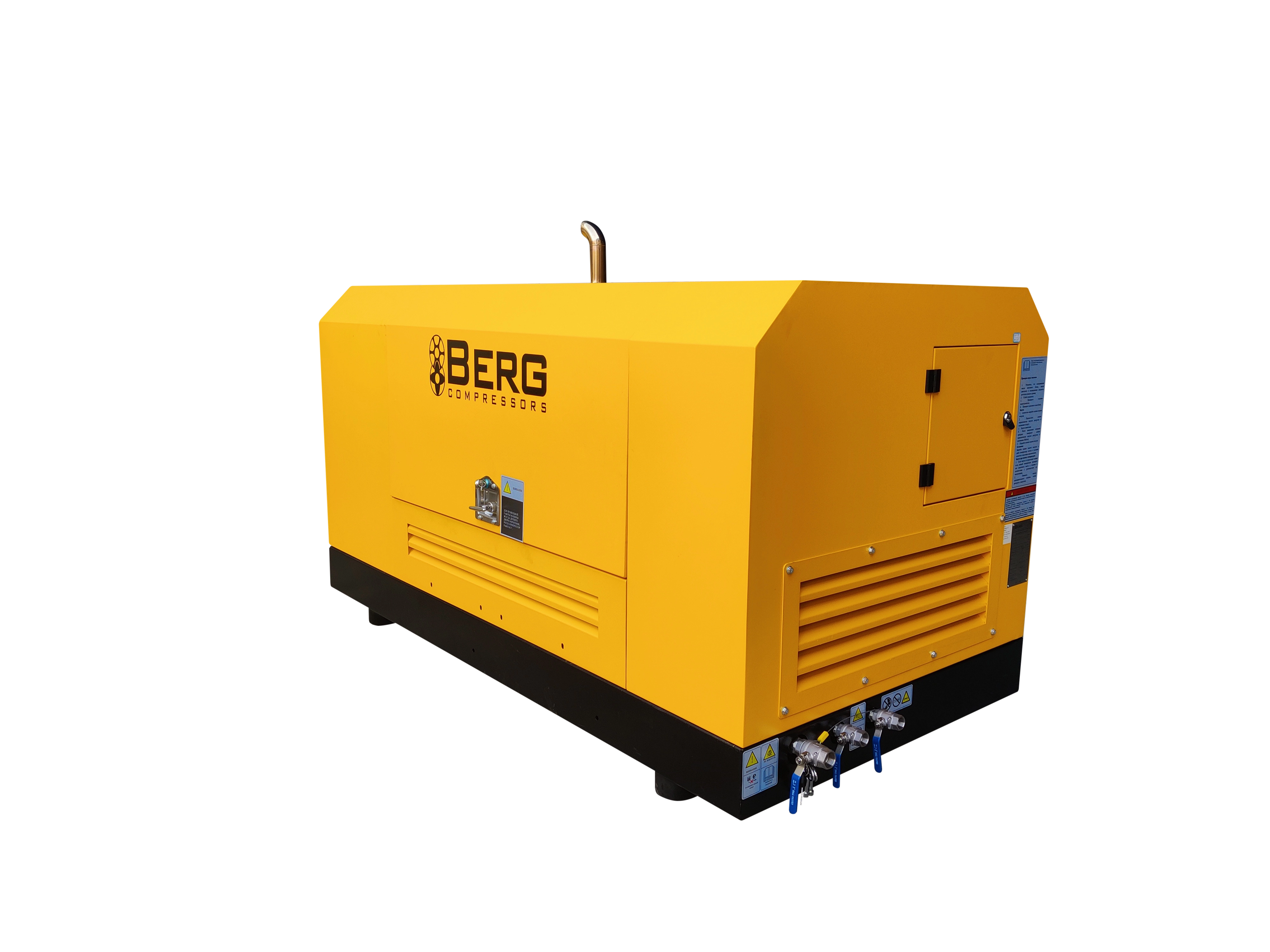 Передвижной дизельный компрессор BERG М-10, давление 12 бар